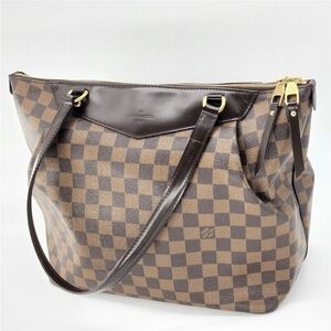 Louis Vuitton Brown Checkered Tote Bag